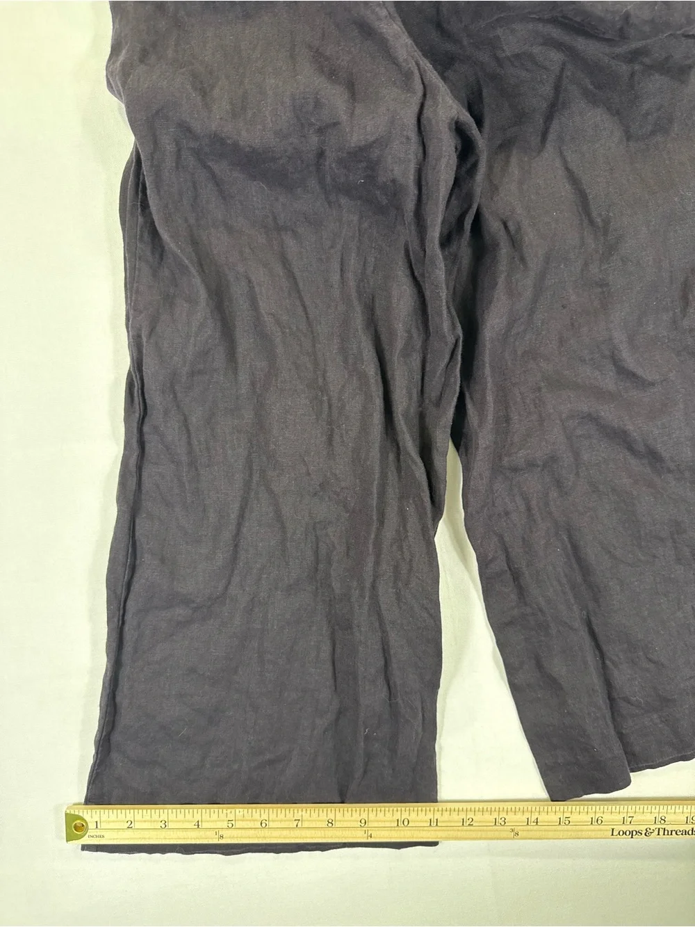 J. Crew Dark Wine Smocked Strap Linen-Blend Jumpsuit